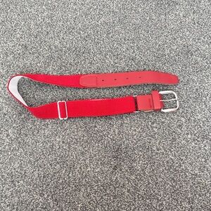 Girls Unisex Red Softball Belt Adjustable Stretch T Ball Belt One Size